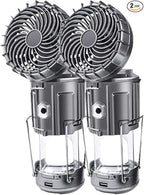 2Pack Solar Camping Lantern with Fan, 3-Way Power Source,Rechargeable Lanterns for Power Outages, Camping Lights for Tent Hurricane Emergency Camping Gear Must Haves