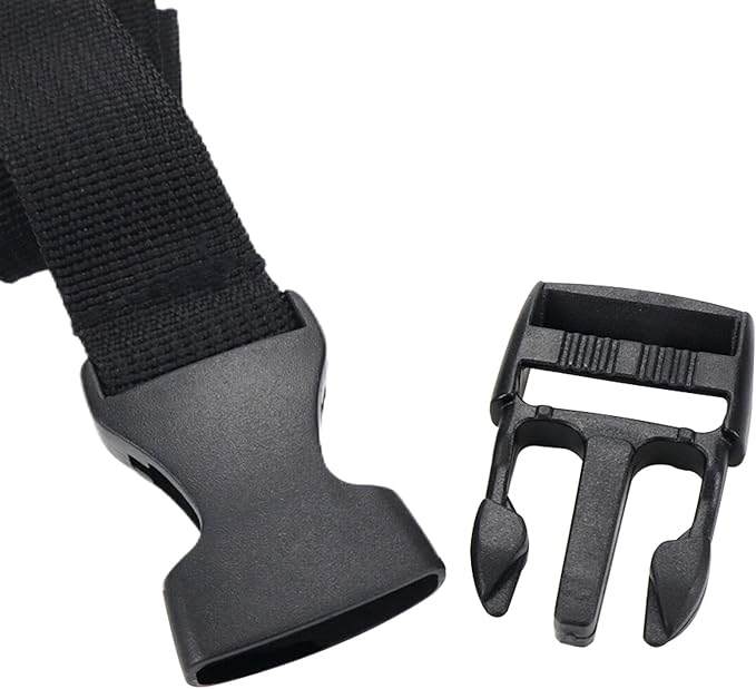 15Pcs Tie Down Straps Black Adjustable Nylon Strap with Buckles 1" x 47" (3.9ft) Straps with Quick Release, Lashing Strap for Backpacking, Outdoor Activities