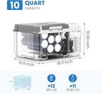 Alpicool 12 Volt Refrigerator 12V Car Fridge 10 Quart Small Car Refrigerator Portable Fridge 12/24V DC 110~240 Volt AC for Truck RV Camper SUV Portable Freezer Electric Cooler for Camping (-4℉-68℉)