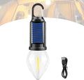 Solar Camping Lights Outdoor Waterproof - 3 Mode Portable LED Lantern with Solar/USB Charging, Hanging Hook for Camping, Hiking, Emergency, Backpacking, Tents (Tapered)