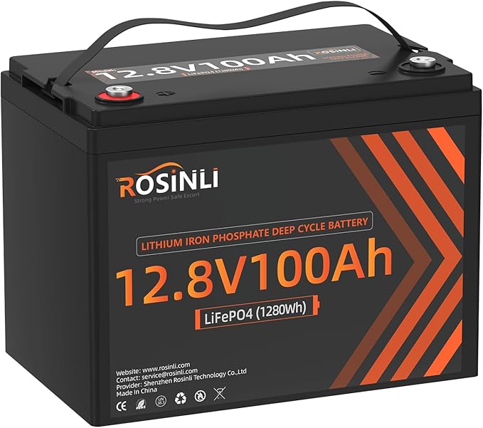 12V 100Ah BCI Group 24 LiFePO4 Battery, Built in 100A BMS, Max. 15000 Deep Cycle Lithium Rechargeable Battery for RV, Trolling Motor, Camping, Marine, Solar, Home Energy Storage