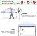 ABCCANOPY Pop Up Canopy - Outdoor Patio Portable Canopy Tent Heavy Duty for Backyard and Deck with 4 Sandbags(Light Gray, 12x12)