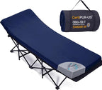 CYMULA Camping Cot Mattress 2in Memory Foam Sleeping Pad,Soft Warm Non-Slip Camping Mattress Topper with Retaining for Adults,Portable Roll up Pad for Travel(75 x30)（only Mattress）