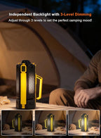 Rechargeable Telescopic Camping Light, 15000mAh Collapsible Lantern with 270° Rotation & Dimming, Portable Flashlight, Waterproof Tent Light for Outdoor Camping, Hiking, Barbecue, Fishing & Emergency
