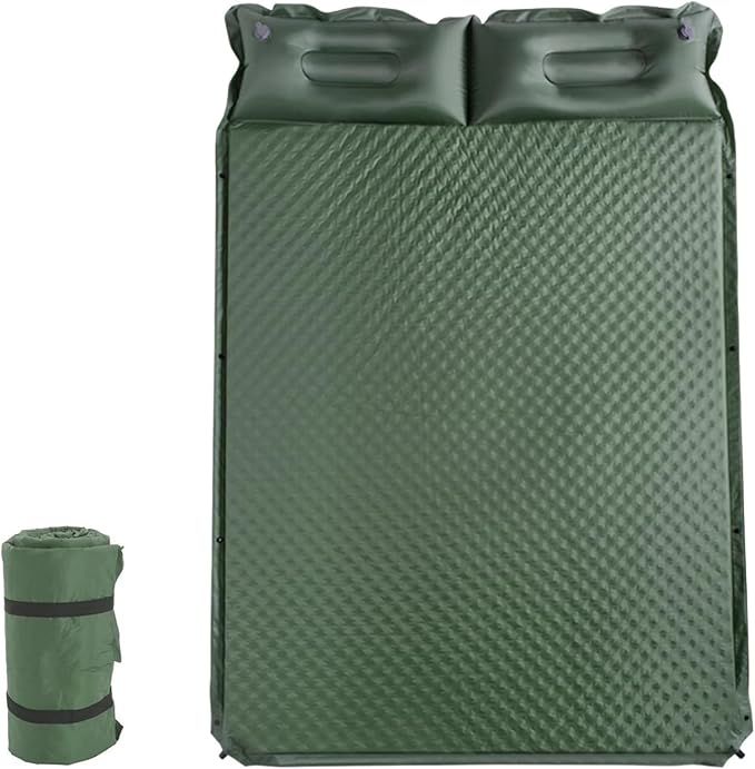 Sleeping Pad for Camping, Air Mattress 2 Person Inflatable Mattress, Suitable for Backpacking, Hiking, Tent Trap Traveling (Green)