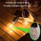 4 Pack Solar Camping Lights Sensor Hanging Hooked Tent Lantern Outdoor USB Rechargeable Bulb Lamp with Clip Hook Keychain 4 Lighting Modes for Christmas Decorations Hiking Backpacking Warm Light