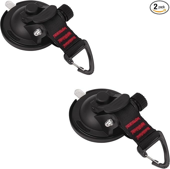 Heavy Duty Suction Cup Hooks, Car Camping Essentials Tie Down Suction Cups Anchor, Window Suction Cups with Hooks, Suction Cups for Glass, RV Van Car Awning, SUV Tent, Truck Camping, 2 Pcs