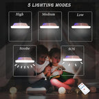 [120 LED 4500mah] Solar Camping Lights Rechargeable Portable Lantern Tent Lamp 5 Mode USB Remote Control Hanging Waterproof for Home Indoor Outdoor Emergency Courtyard 2 Pack
