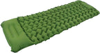 Ergonomic Inflating Sleeping Pad with Foot Pump and Storage Bag, and Wear for Office, Camping, and Outdoor Use (Olive Green)