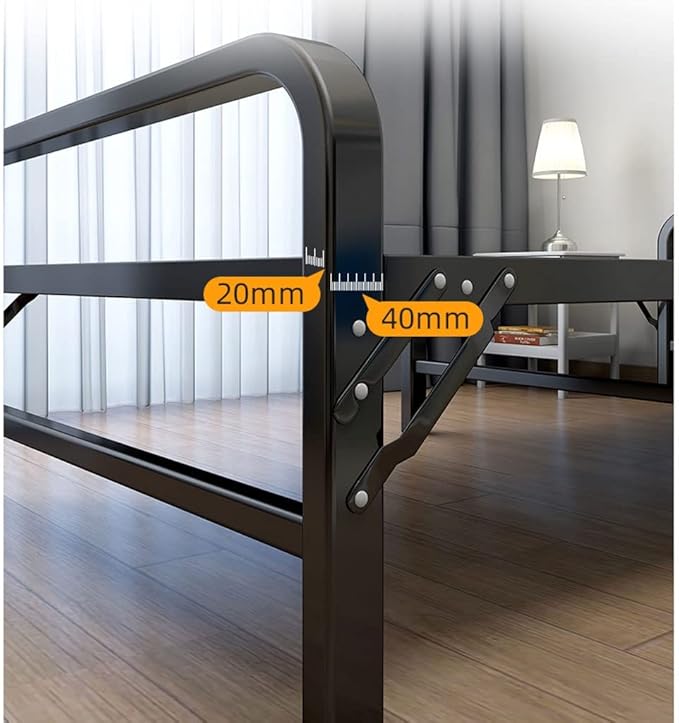 Camping Cot Bed Steel Frame Durable Sponge Rollaway Guest Bed Cot Fold Out Bed - Portable Folding Bed Frame with Thick Memory Foam Mattress Comfortable for Outdoor&Indoor