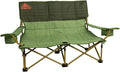 Kelty Low Loveseat Oversized 2-Person Heavy Duty Folding Camp Chair, Double Seat for Soccer Games, Tailgating, Beach Days (Low Height/Dill)