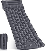 covacure Sleeping Pad - 3.9" Thick Sleeping Mats Camping with Built-in Foot Pump, Ultralight & Compact Air Mattress with Pillow for Backpacking, Hiking, Outdoor