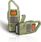 Emergency Weather Radio Walkie Talkies for Adults - NOAA/FM Weather Alert with Solar Hand Crank & USB Charging, 22-Channel Range 10 Miles Two-Way Radios, LED Flashlight & SOS Alarm （2-Pack）