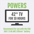 EGO POWER+ Portable Inverter, 150W, Power Inverter Generator, Quiet, Battery and Charger Not Included - PAD1500