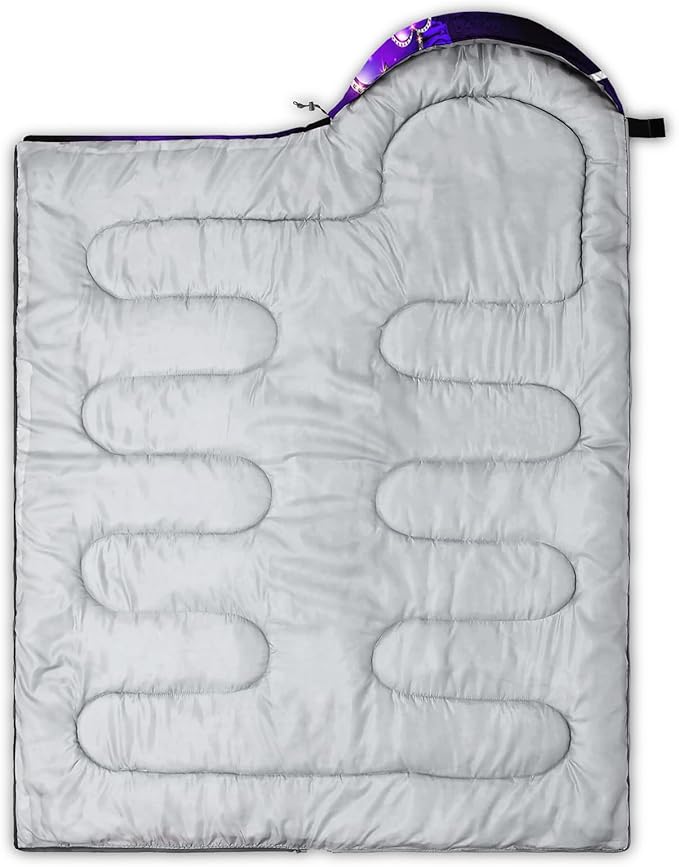 QOOMO Camping Sleeping Bags,3 Season Warm & Cool Weather,Lightweight,Waterproof Sleeping Bags for Adults & Kids,Traveling,and Outdoors,Camping Gear Equipment
