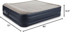 Intex 2 Pack Dura Beam Plus Deluxe Airbed, Inflatable Blow Up Portable Air Mattress with Built-in Internal Air Pump, King-Sized Bed