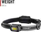 Coast RL10R 750 Lumen Rechargeable LED Headlamp with Variable Light Control and Rear Safety Signal