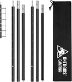 ONETIGRIS Upgraded Tent Poles – Set of 2 Adjustable Telescoping Tarp Poles, Aluminum Replacement Poles for Tent, Tarp, Canopy, Awning, Shelter, Heavy Duty Aluminum Alloy Camping Poles