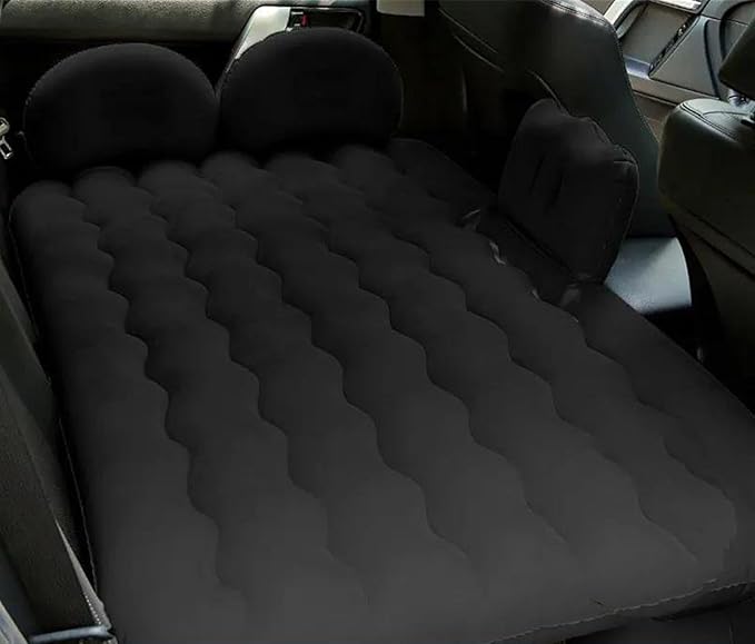 Camping Inflatable Mattress, Car Inflatable Bed, Automatic Pump Air Mattress, Portable Sleeping Mat, Long-Distance Travel Comfort Accessories (Black)