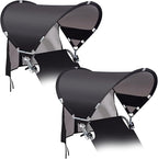 XL Universal Beach Chair Umbrella Canopy, UPF 50+ Chair Sun Shade Attachment with Adjustable Clamp for Camping, Lawn, Wheelchair, Tanning, Zero Gravity, Lounge, Outdoor Chairs, Oversized, 2 Pack