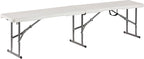 Plastic Folding Bench - Portable Bench Used for Indoor, Outdoor, Picnic, Party, Camping, Dining Seat, Garden Soccer Multipurpose Entertaining Activities, White (1, White, 6 Feet)