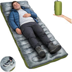 Sleeping Pad, 6 Inch Velvet Sleeping Mat Camping Self Inflating Sleeping Pad for Camping Built-in Foot Pump, Compact Ultralight Sleeping Pad Backpacking for Travel Hiking Tent Outdoor Camp Gear