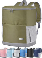 Insulated Cooler Backpack Outdoor - Leak Proof Backpack Cooler 30 Cans, Waterproof Lightweight Cooler Bag for 12h Hot/Cold Retention - Soft Cooler for Travel, Camping, Beach, Lunch