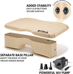 Pittman Outdoors Backseat Bed – 60" Air Mattress for Trucks & Vans – Includes Pump, Pillow & Storage Bag