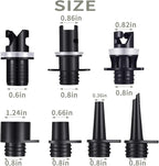 Inflatable Hose,Air Pump Adapter for Inflatables,Air Pump Hose,Air Pump Attachments,Sup Pump Hose Replacement,Sup Air Pump Hose with 7 Nozzles for Inflatable Paddleboard, Boat, Tent, Pool