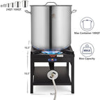 ARC Single Burner Propane Stove, 200,000BTU High-Pressure Outdoor Propane Stove Cooker Propane Burner, 16.5" Heavy Duty Burners for Outdoor Cooking Turkey Fry,Crawfish Boil,Homebrewing