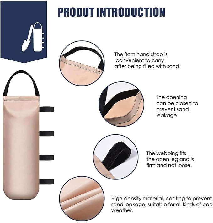 112 LBS Heavy Sand Bags for Canopy Outdoor Advertising Tent Sunshade Fixed Windproof Pop up Canopy Tent (Without Sand) 4-Pack