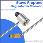 Zookpr 5430 Gas Stove Pressure Regulator Compatible with Coleman, Camp Chef, Fold N Go and Stansport Stoves, Propane Regulator Tube Replacement for 1LB Propane Cylinder, Maintain Stable Gas Pressure