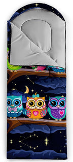 AILONEN Cute Frog Green Camping Sleeping Bag,Lightweight & Waterproof,3 Season Warm & Cool Weather,Travel Portable Compression with Compact Carrying Bag for Kids Girls Adults