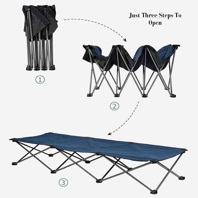 Folding Bed,Folding Camping Cot for Adults,Outdoor Camping Folding Bed,Suitable for Outdoor Camping, Fishing and Other Activities(Blue)