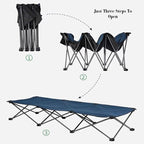 Folding Bed,Folding Camping Cot for Adults,Outdoor Camping Folding Bed,Suitable for Outdoor Camping, Fishing and Other Activities(Blue)
