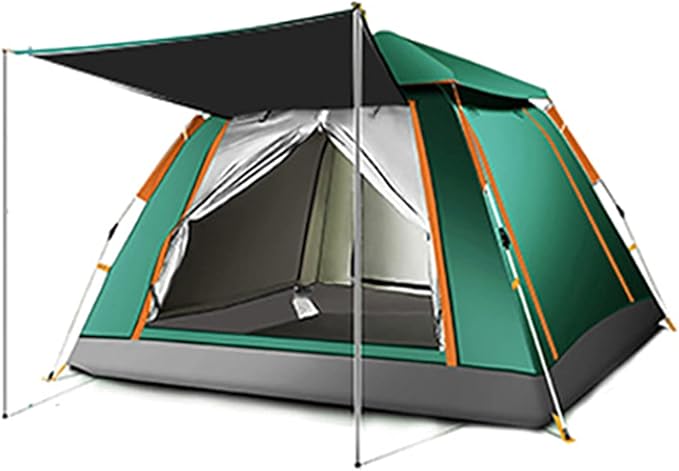 Outdoor Foldable Automatic Tent, 3-4 People Beach Rainproof and Quick-Opening Tent, Thick Rainproof Tent, Foldable Outdoor Camping Tent, Portable Family Tent