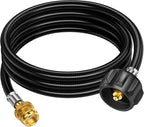 8FT Propane Hose Adapter 1lb to 20lb, Propane Tank Hose with QCC1/Type1 for 5-40lb Propane Tanks, Propane Adapter Hose with CGA600 Connection for Buddy Heater/Weber Q Grill/Coleman Camp Stove