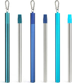 Sursip Portable Water Filter Straw Reusable Stainless Steel Outdoor Emergency Survival Gear for Camping & Hiking Travel Personal Water Purifier Filter Straw(3 Pack)