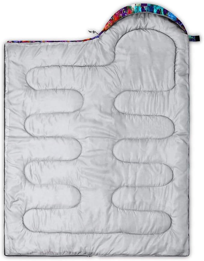 QOOMO Camping Sleeping Bags,3 Season Warm & Cool Weather,Lightweight,Waterproof Sleeping Bags for Adults & Kids,Traveling,and Outdoors,Camping Gear Equipment