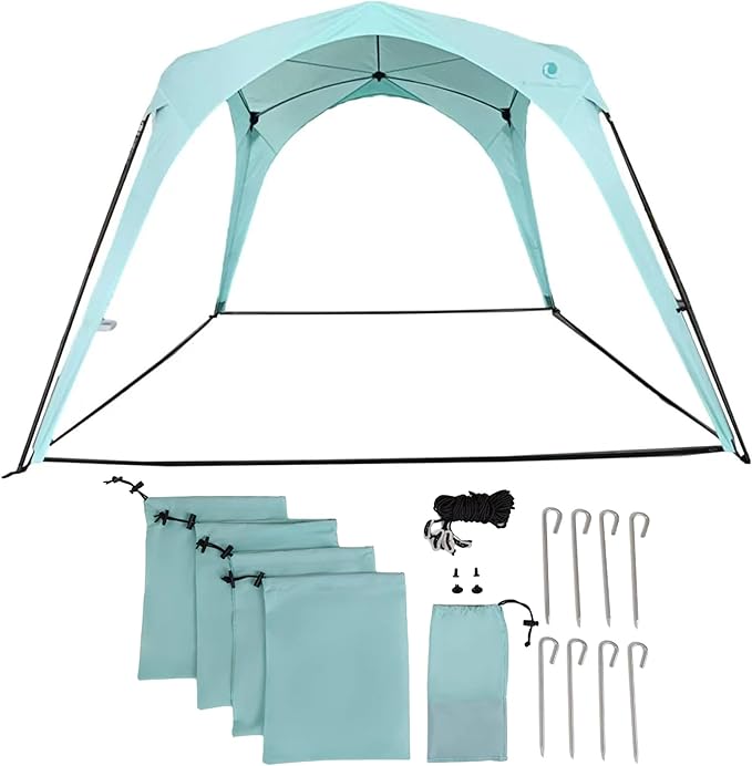 Pop ’N Go® Beach Canopy – Windproof, Beach Tent with Quick Setup, UV Shade, Lightweight & Portable Design – Perfect for Beach Days, Outdoor Play, Camping & Family Adventures (Sweet Mint)
