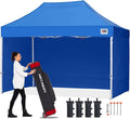 ABCCANOPY Easy Pop Up Canopy Tent with Sidewalls 10x15 Commercial -Series,Royal Blue