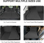 Vikuces® SUV Air Mattress Car Camping Travel Bed, Car Air Mattress Back Seat Bed,Thickened Inflatable Mattress with Two Air Pillow, Full Size Blow Up Sleeping Pad(Black)