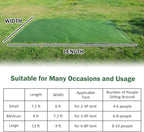 ayamaya Tent Footprint, PU 3000 Waterproof Tent Ground Cloth Large Size for 2-8 Person Family Camping Tents Ground Sheet Mat with 6 Tent Stakes for Camping Hiking Picnic - 13x9FT /8x7FT /6x7FT /5x7FT