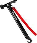 Tent Hammer Heavy Duty Aluminum 12" Camping Hammer with Opener,Tent Stakes Mallet for Camping,Hiking,DIY,Party Black