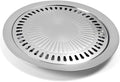 Korean Style Stovetop,Stainless Steel Non-Stick Roasting Round Barbecue Grill Pan for Indoor Outdoor Camping BBQ, Cooking Delicious Roasting Food(30cm x 30cm x 2.8cm)