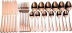 Flatware Sets Gold Cutlery Set Stainless Steel Forks Spoons Knifes Full Tableware Utensils Reusable Tableware Sets Dinnerware Set Eco Friendly Stainless Steel Decoration