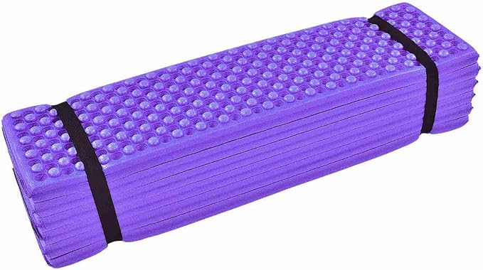Drfeify Mattress Foam Camping Mat for Outdoor Sports Egg Cell Shape Sleeping Pad for Camping Material (Purple)
