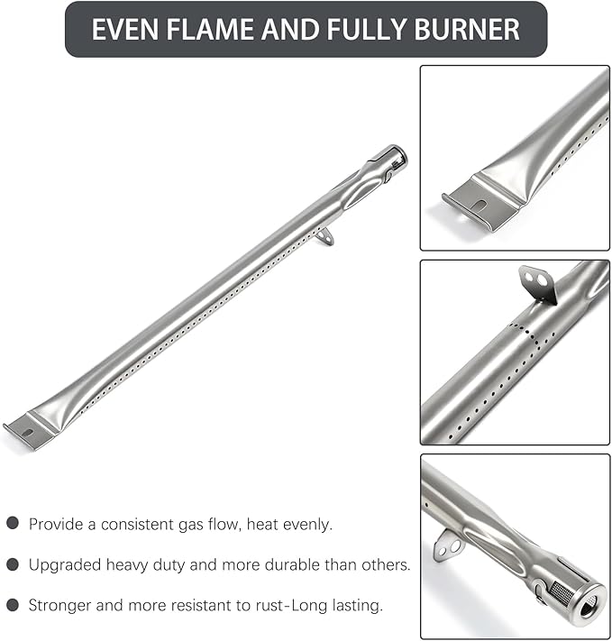 FSOGBG3005 Flame Tamers 3 Burner Grill Replacement Parts for Outdoor Gourmet Grill Parts FSODBG1204 FSODBG1205 FSODBG1200 FSOGBG3002 16201 Burner Tube 96131 Heat Shield Plates Grill Accessories