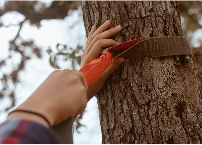 KAMMOK: Python 15' Tree Friendly Hammock Straps | Woven, No-Stretch, Knotless, Durable Holds up to 500lbs, (Lightweight for Hiking, Camping, Backpacking), Set of 2 w/Stuff Sack