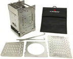 Firebox Bushcraft Camp Stove Kit - Wood Burning/Multi Fuel - Collapsible/Folding - Portable Campfire - Model Gen 2 5 inch / G2-5" Stainless Steel Camping Stove